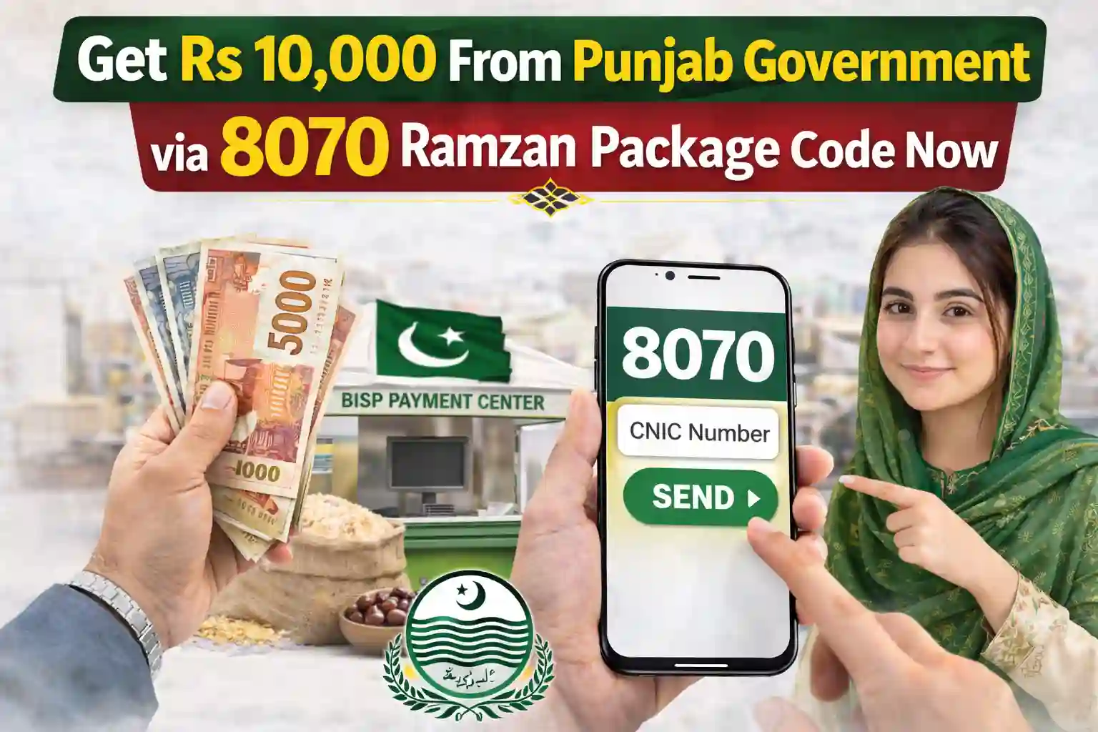 Get Rs 10000 From Government of Punjab via 8070